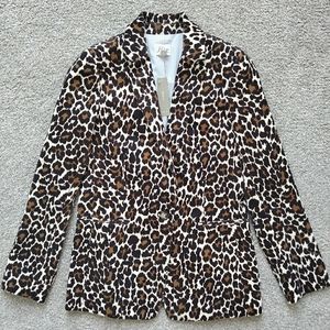 NWT 2 JCrew Parke Leopard Corduroy Blazer